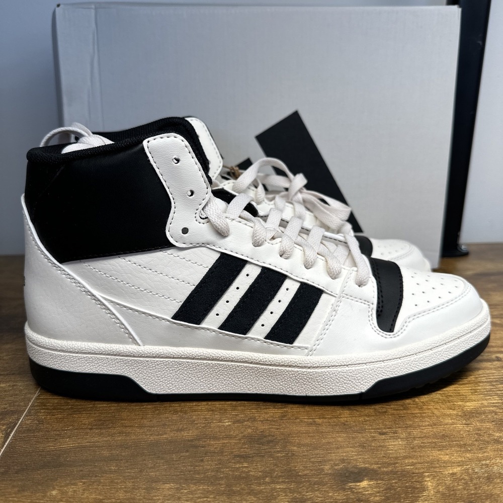 New adidas Break Start Mid Shoes Sneakers 8.5‎ Black White Basketball IH7880
